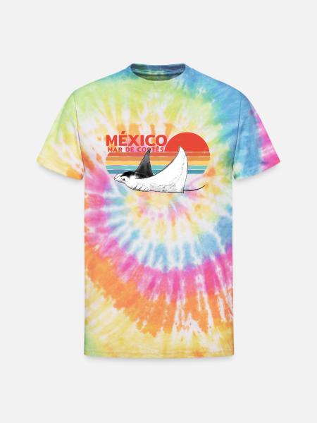 Mexico Manta Ray - Unisex Tie Dye T-Shirt - rainbow