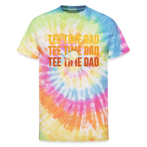 Tee Time Dad - Golf Dad Gift Tee - Unisex Tie Dye T-Shirt
