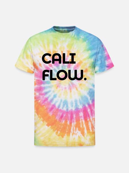 CALI FLOW - Unisex Tie Dye T-Shirt - rainbow