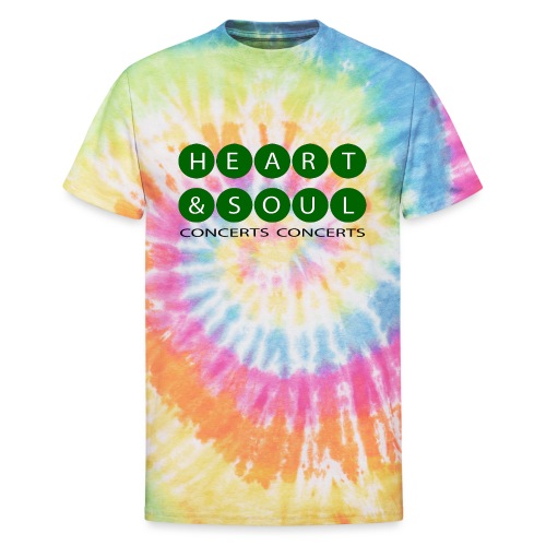 Heart & Soul Concerts green/ white bubble Horizon - Unisex Tie Dye T-Shirt