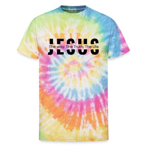 Jesus the Truth and the Life Bible Verse Merch - Unisex Tie Dye T-Shirt