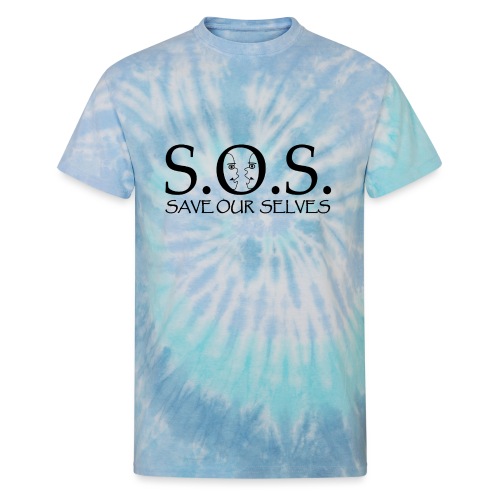 SOS Black on Black - Unisex Tie Dye T-Shirt