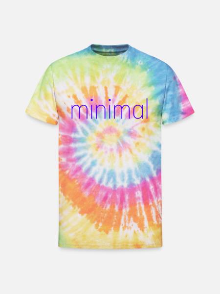 minimal. - Unisex Tie Dye T-Shirt - rainbow