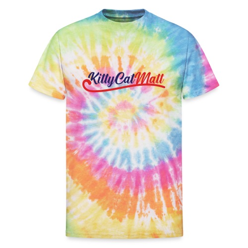 KittyCatMatt Cursive Logo - Unisex Tie Dye T-Shirt