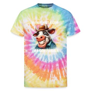 Farmer Kuh - Unisex Tie Dye T-Shirt - rainbow - Front