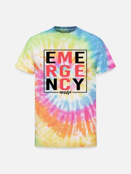 Emergency Nurse - Unisex Tie Dye T-Shirt - rainbow
