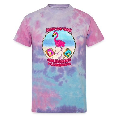 Emergency Flamingo - Unisex Tie Dye T-Shirt