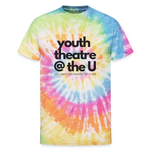 Black YTU Plain Logo - Unisex Tie Dye T-Shirt
