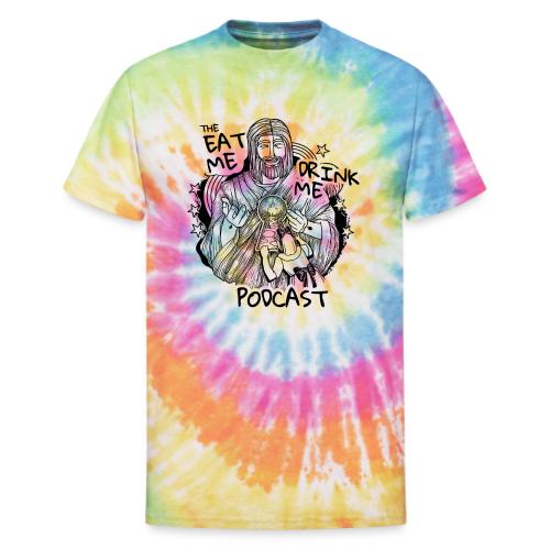 Eat Me Drink Me Podcast revamped logo - Unisex Tie Dye T-Shirt