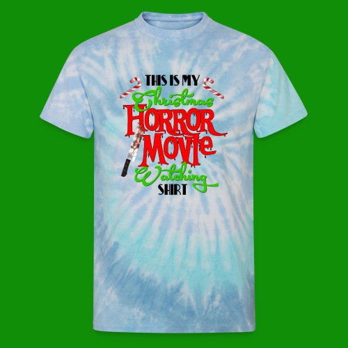Christmas Horror Movie Watching Shirt - Unisex Tie Dye T-Shirt