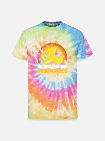Free broom rides - Unisex Tie Dye T-Shirt - rainbow