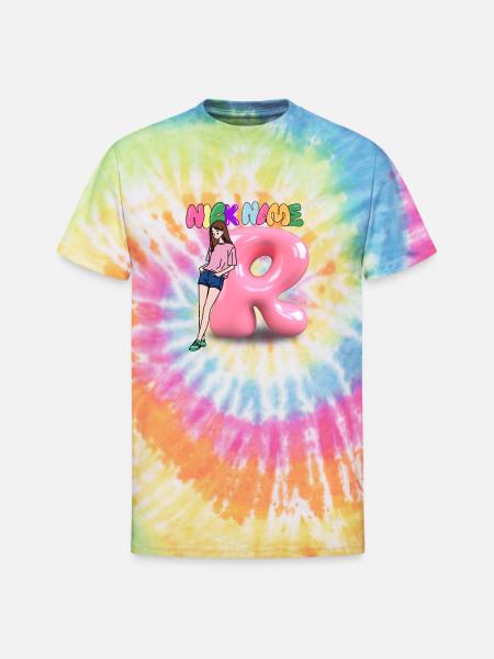 Nick Name R - Unisex Tie Dye T-Shirt - rainbow