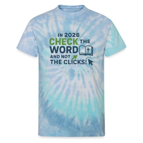 Color Word Clicks 2026 Background - Unisex Tie Dye T-Shirt
