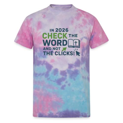 Color Word Clicks 2026 Background - Unisex Tie Dye T-Shirt