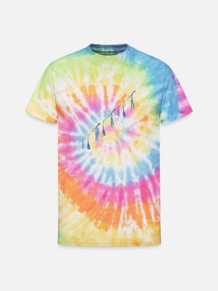 water drop line water - Unisex Tie Dye T-Shirt - rainbow