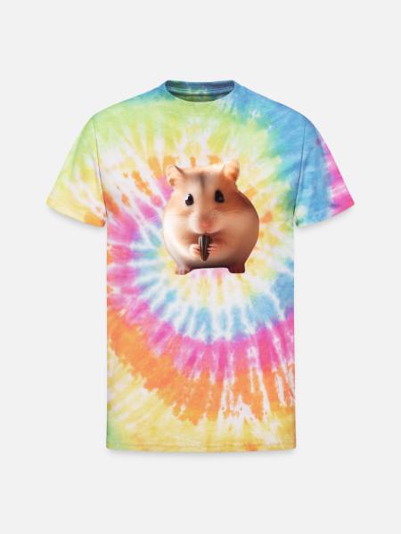 Seeds & Hamsters - Unisex Tie Dye T-Shirt - rainbow
