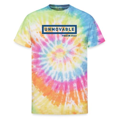 Unmovable: Psalm 55:22 - Unisex Tie Dye T-Shirt