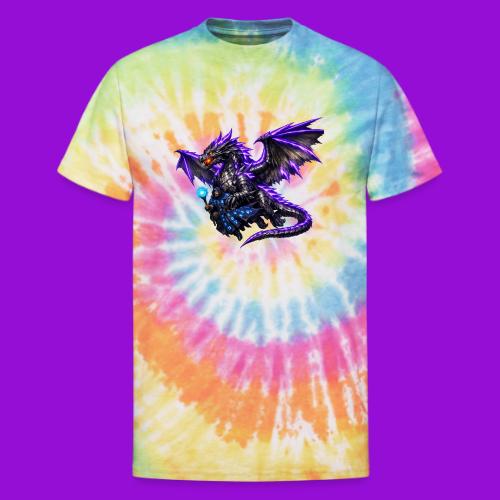 Neon Dragon and Battle Mage - Unisex Tie Dye T-Shirt