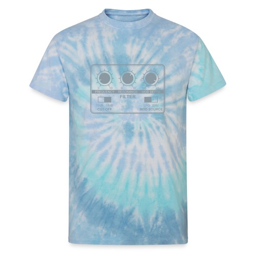 Synth Filter with Knobs - Unisex Tie Dye T-Shirt