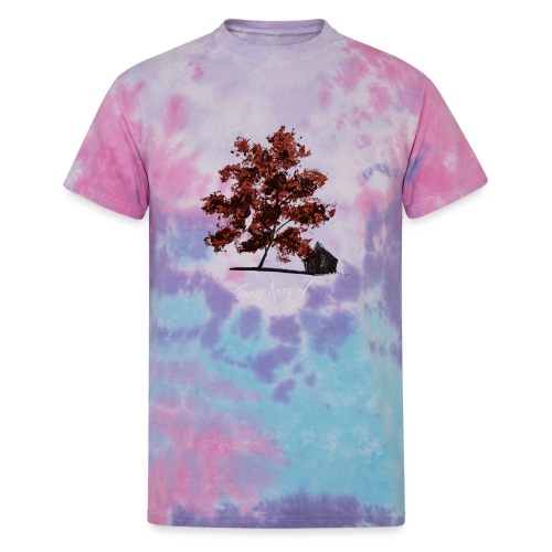 Red Tree design3PNG - Unisex Tie Dye T-Shirt
