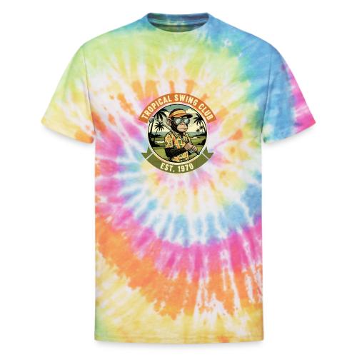 Retro Monkey Golf Tee 70s Vintage Style Gift - Unisex Tie Dye T-Shirt
