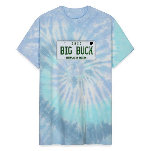 Ohio License Plate Big Buck Camo - Unisex Tie Dye T-Shirt
