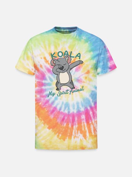 Koala Spirit Animal Dance - Unisex Tie Dye T-Shirt - rainbow