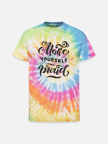 Make Yourself - Unisex Tie Dye T-Shirt - rainbow