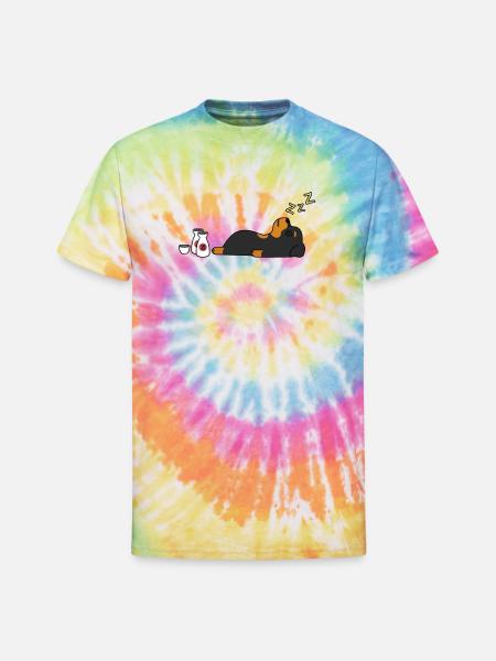 Rottweiler Sake Drunk - Unisex Tie Dye T-Shirt - rainbow