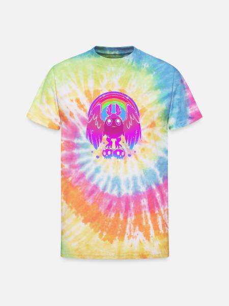 Pastel Gothic Rainbow Mothman - Unisex Tie Dye T-Shirt - rainbow