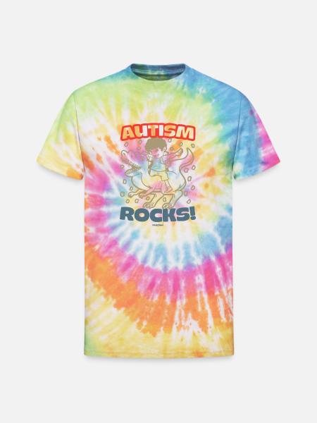 Autism rocks - Unisex Tie Dye T-Shirt - rainbow