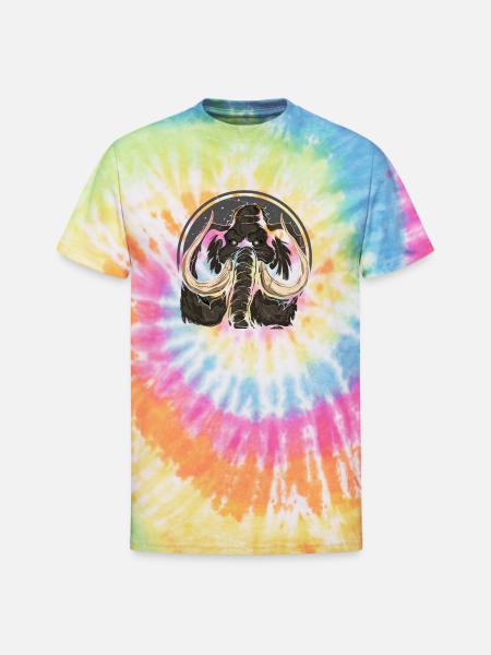 Prehistoric Animal Mammoth - Unisex Tie Dye T-Shirt - rainbow