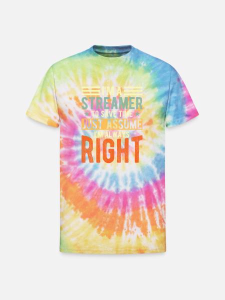 Streamer - Unisex Tie Dye T-Shirt - rainbow