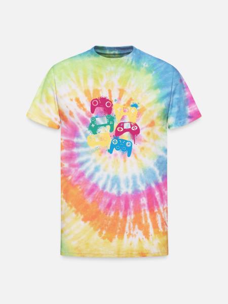 Joysticks - Unisex Tie Dye T-Shirt - rainbow