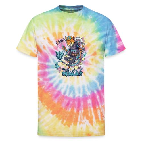Kitsune Street Rebel - Unisex Tie Dye T-Shirt