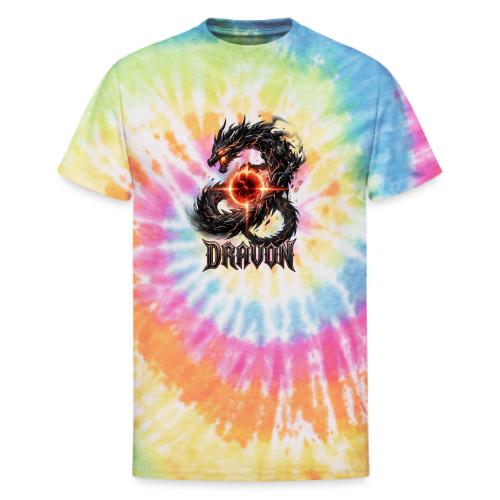Dravon Fire Dragon Dark Fantasy Graphic T-Shirt - Unisex Tie Dye T-Shirt