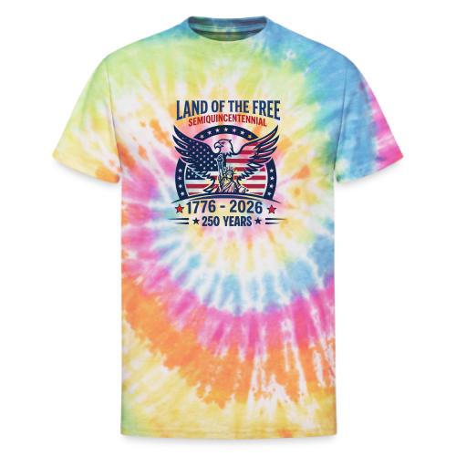Land of the Free 250 Years Tee - Unisex Tie Dye T-Shirt