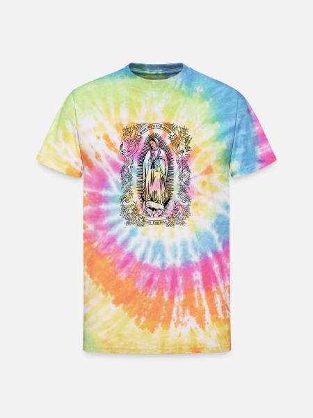 Notre-Dame de Guadalupe Vierge Marie Christian Gift - T-shirt tie-dye pour hommes et femmes - arc-en-ciel