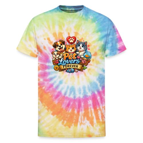 Pet Lover Forever Cute Cats & Dogs - Unisex Tie Dye T-Shirt
