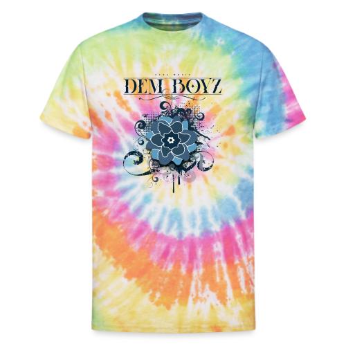 Flower Splash Blues - Unisex Tie Dye T-Shirt