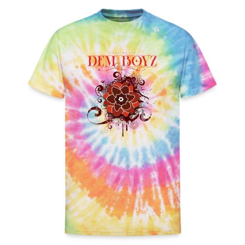 Flower Splash Reds - Unisex Tie Dye T-Shirt