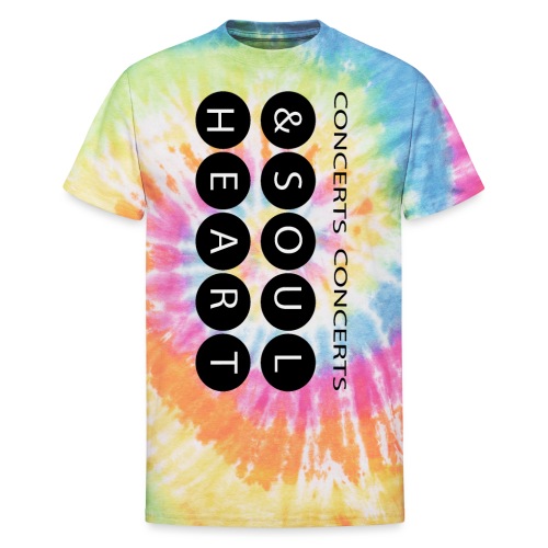 Heart & Soul concerts text design 2021 flip - Unisex Tie Dye T-Shirt