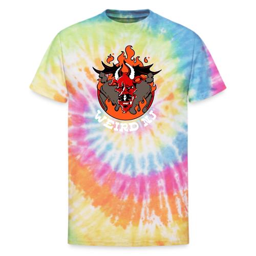 Wicked Jersey Devil with Flames & Tombstones - Unisex Tie Dye T-Shirt