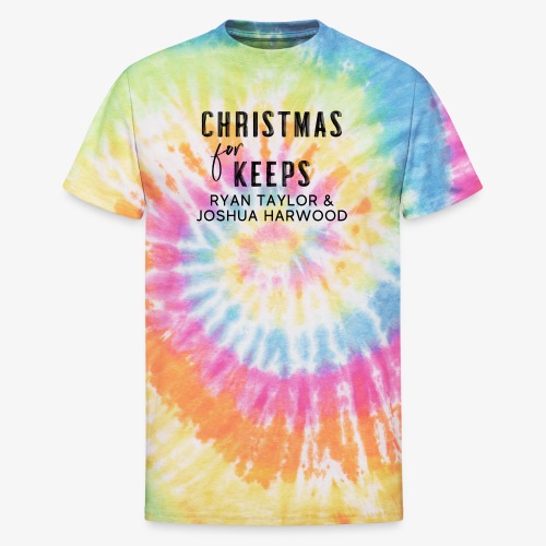 Christmas for Keeps Title Block - Black Font - Unisex Tie Dye T-Shirt