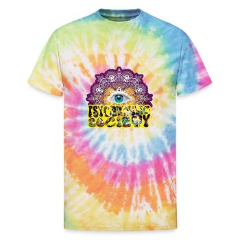 Psychedelic Society - Unisex Tie Dye T-Shirt - rainbow - Front