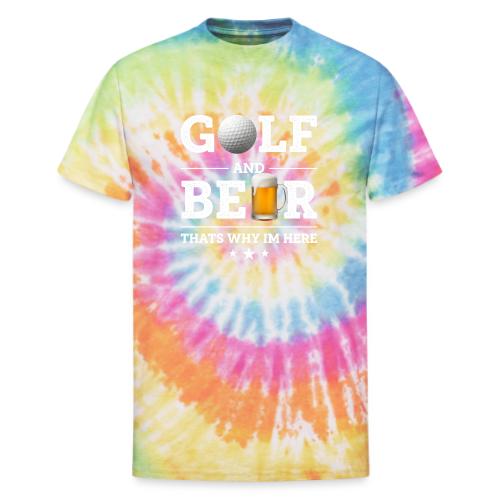 Golf Gift for Men - Funny Beer Graphic Tee - Unisex Tie Dye T-Shirt