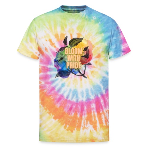 Bloom With Pride - Unisex Tie Dye T-Shirt