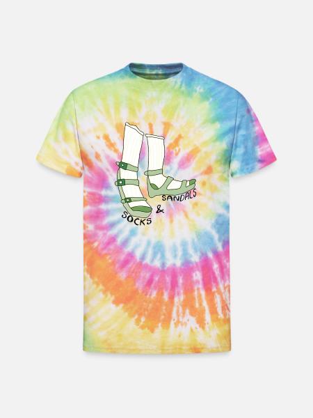 socks and sandals - Unisex Tie Dye T-Shirt - rainbow