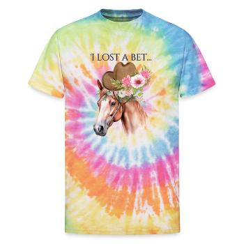 I lost a bet - Unisex Tie Dye T-Shirt - rainbow - Front