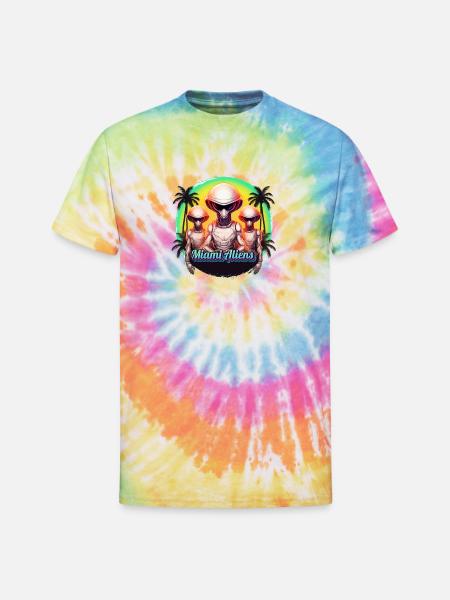 miami aliens - Unisex Tie Dye T-Shirt - rainbow